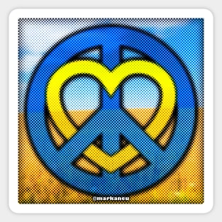 Peace and Love - Ukraine Edition Sticker